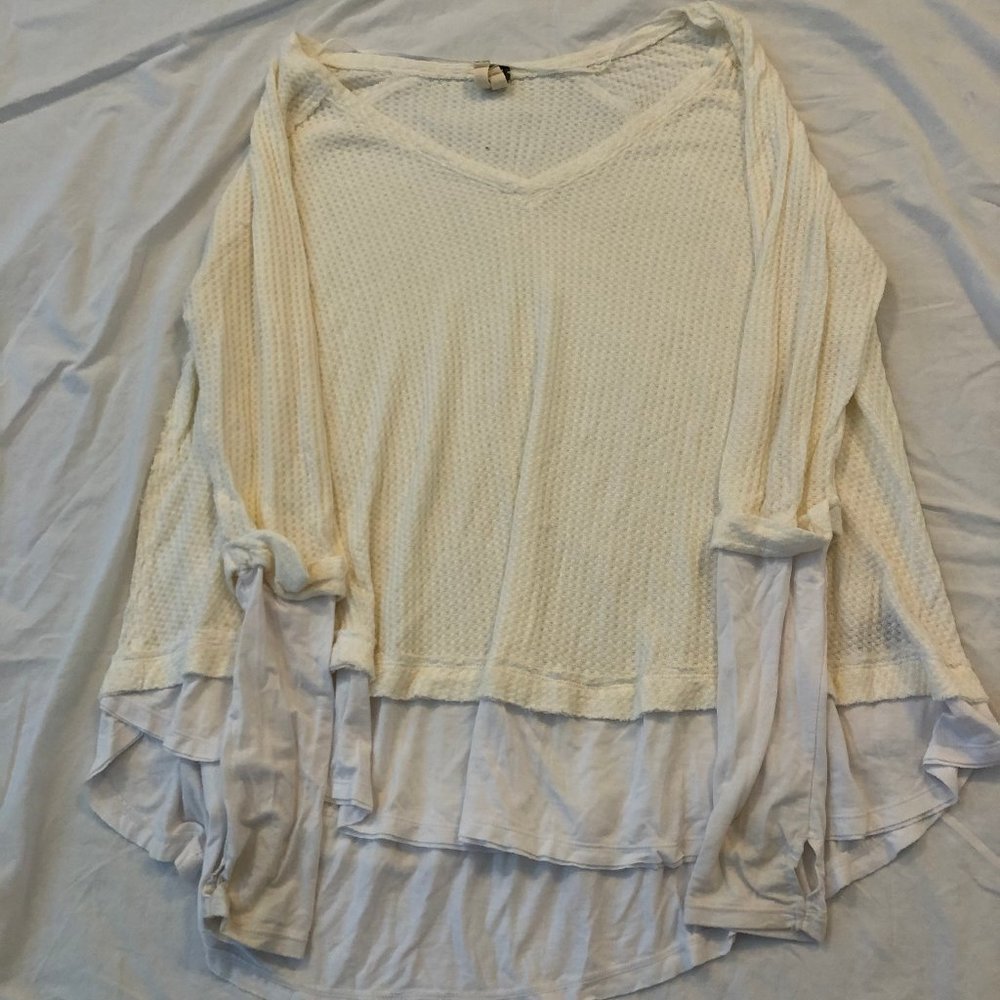Free People White Long Sleeve